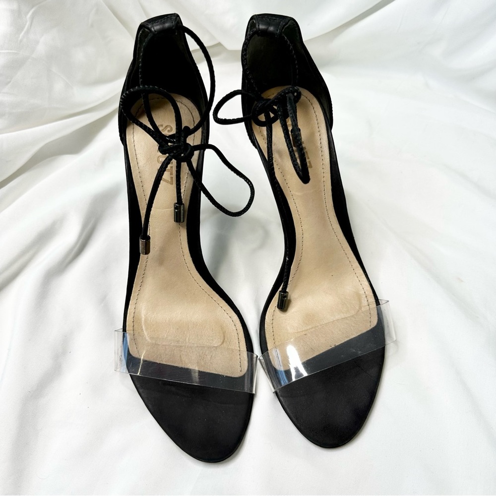 Schutz Josseana suede Clear Strap heels - Picture 9 of 17